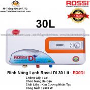Bình Nước Nóng Rossi Diamond 30L Ngang R30Di