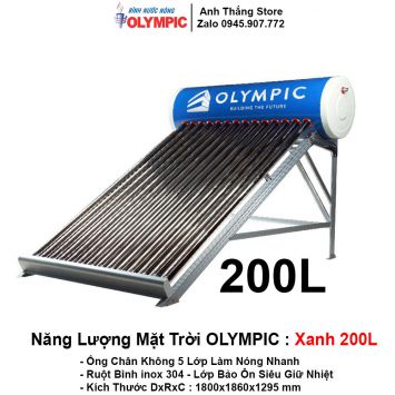 Năng Lượng Mặt Trời Olympic Xanh 200L
