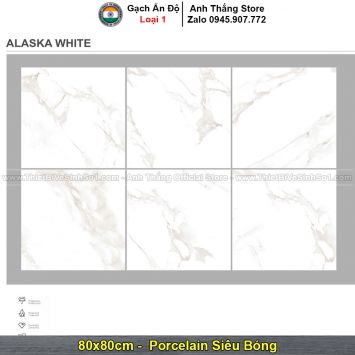 Gạch 80x80 Ấn Độ Alaska White