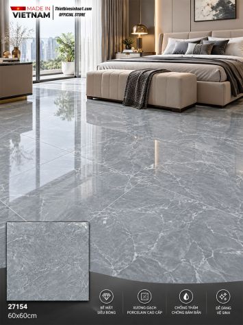 Gạch 60x60 Takao 27154 Vân Ghi Xám