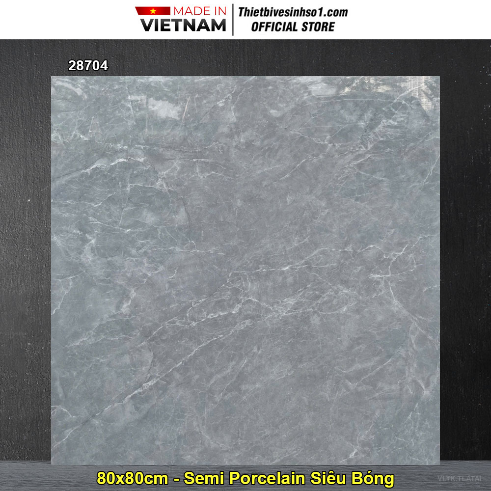 Gạch 80x80 Takao 28704 Vân Ghi Xám