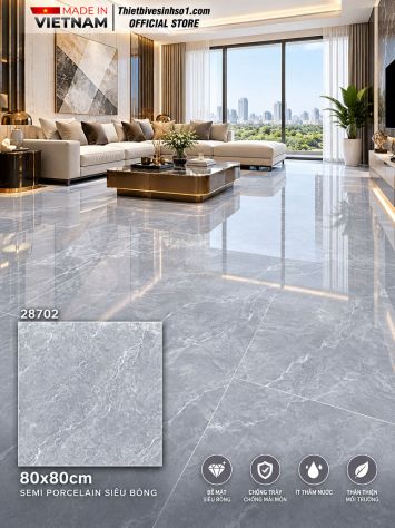 Gạch 80x80 Takao 28702 Vân Xám