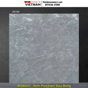 Gạch 80x80 Takao 28704 Vân Ghi Xám