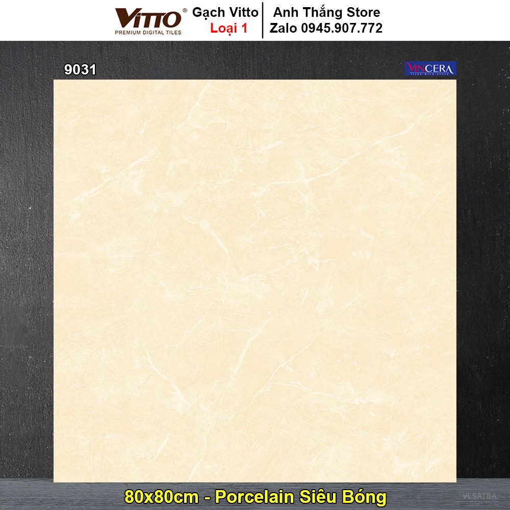 Gạch 80x80 Vitto 9031 Vân Vàng