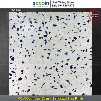 Gạch 60x60 Terrazzo Hạt Kính Secoin TG1-04L