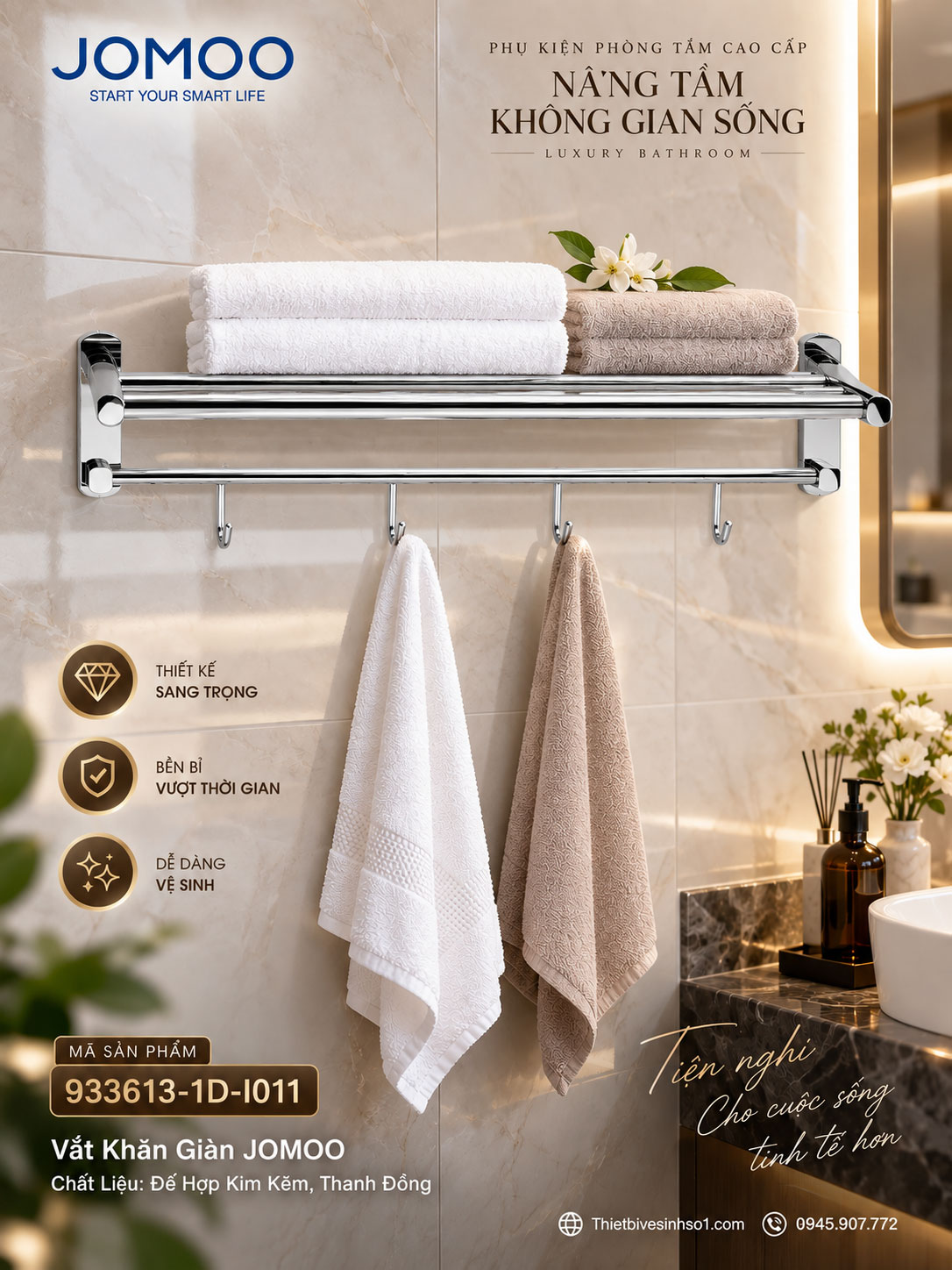 Vắt Khăn Giàn JOMOO 933613-1D-I011 Vắt Khăn Giàn JOMOO 933613-1D-I011