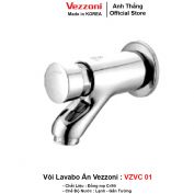 Vòi Lavabo Ấn Gắn Tường Vezzoni VZVC-01