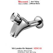 Vòi Lavabo Ấn Gắn Tường Vezzoni VZVC-03