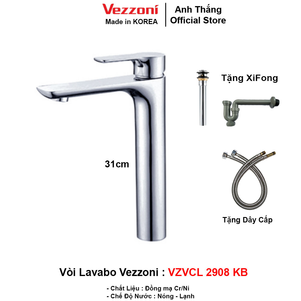 Vòi Lavabo Vezzoni VZVCL-2908KB