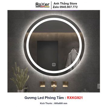 Gương LED Tròn Cảm Ứng Viền LED Phòng Tắm RXKG921
