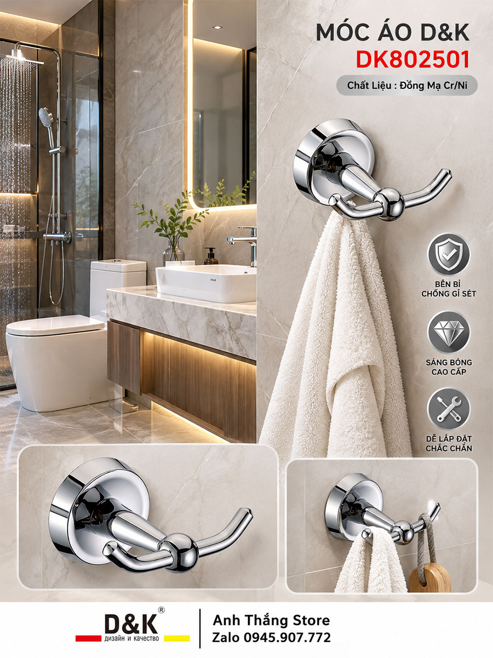 Kệ Móc Áo D&K DK802501 Kệ Móc Áo D&K DK802501