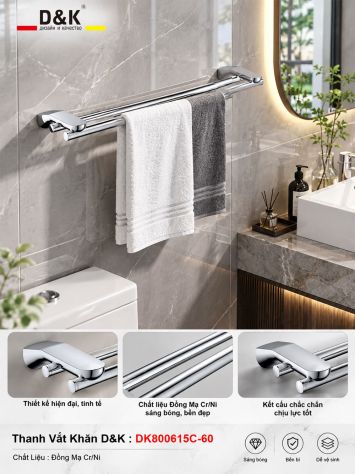 Thanh Vắt Khăn D&K DK800615C-60