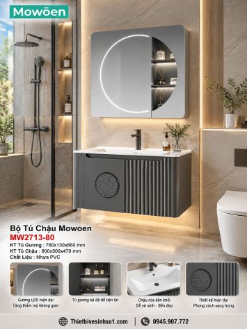 Bộ Tủ Chậu Mowoen MW2713-80