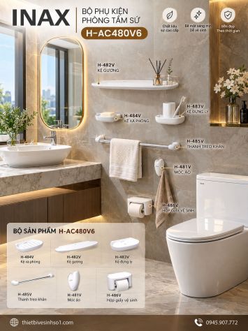 Bộ Phụ Kiện Sứ inax H-AC480V6