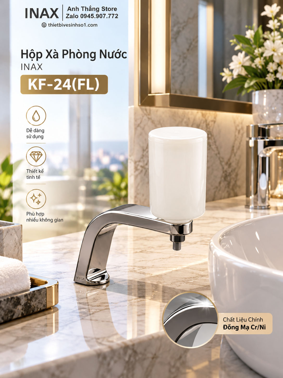 Xịt Xà Phòng inax KF-24(FL) Xịt Xà Phòng inax KF-24(FL)