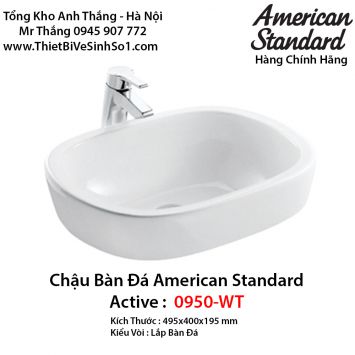 Chậu Rửa Lavabo Bàn Đá American Standard 0950-WT
