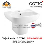Chậu Lavabo COTTO C0141+C4241