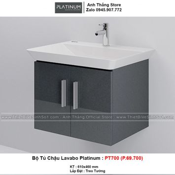 Bộ Tủ Chậu Lavabo Platinum PT700 (P.69.700)