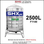 Bồn Nước inox Sơn Hà SHX Pro Đứng 2500L-F1140