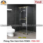 Phòng Tắm Vách Kính FENDI FDG-1X3 Gold