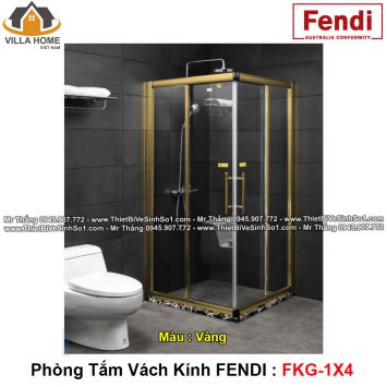 Phòng Tắm Vách Kính FENDI FKG-1X4 Gold