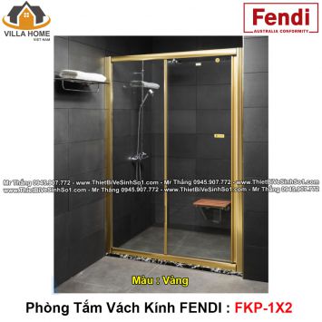 Phòng Tắm Vách Kính FENDI FKP-1X2 Gold