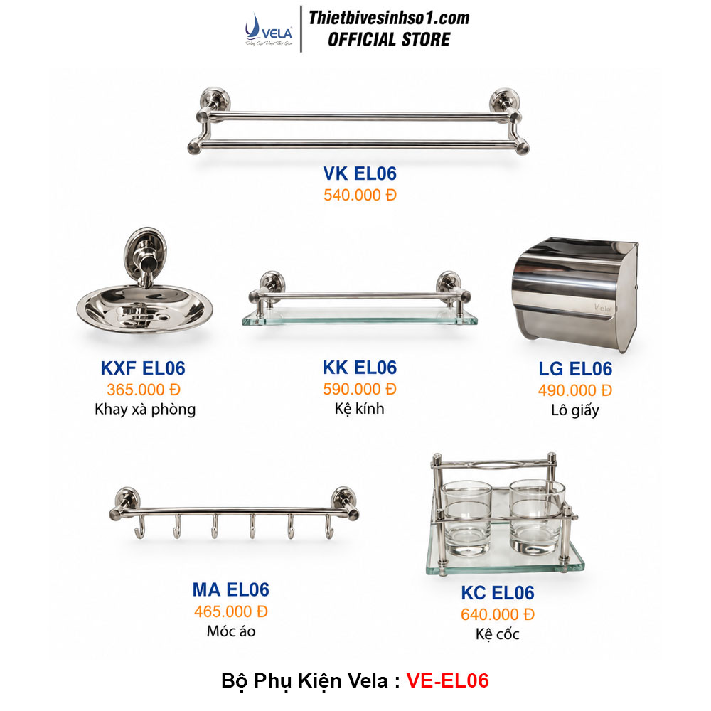 Bộ Phụ Kiện Vela VE-EL06 Bộ Phụ Kiện Vela VE-EL06