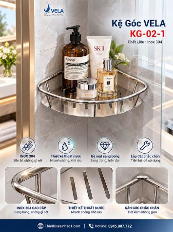 Kệ Góc 1 Tầng Vela KG-02-1
