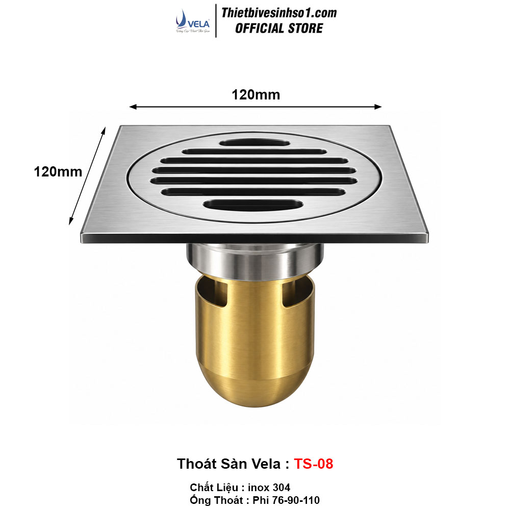 Ga Thoát Sàn Vela TS-08
