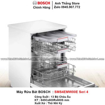 Máy Rửa Bát Bosch SMS4EMW00E Seri 4 2