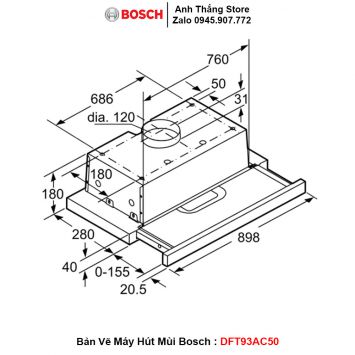 Máy Hút Mùi Bosch DFT93AC50