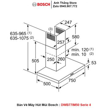 Máy Hút Mùi Bosch DWB77IM50 Serie 4