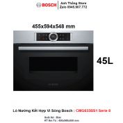 Lò Nướng Kết Hợp Vi Sóng Bosch CMG633BS1 Serie 8