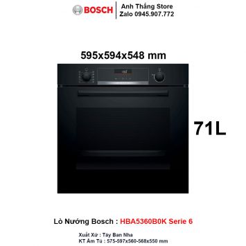 Lò Nướng Bosch HBA5360B0K Serie 6