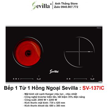 Bếp 1 Từ 1 Hồng Ngoại Sevilla SV-137IC