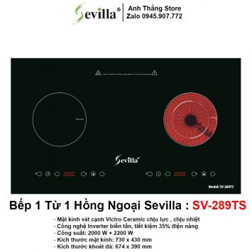Bếp 1 Từ 1 Hồng Ngoại Sevilla SV-289TS