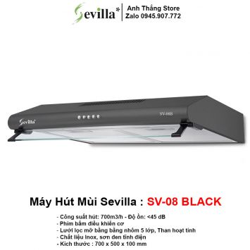 Máy Hút Mùi Sevilla SV-08 Black