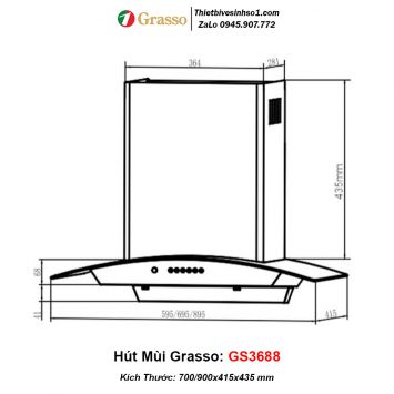 Máy Hút Mùi Grasso GS3688