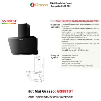 Máy Hút Mùi Grasso GS88TST