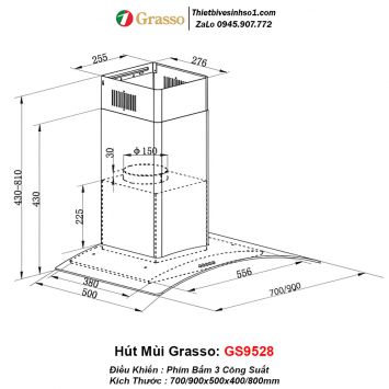 Máy Hút Mùi Grasso GS9528