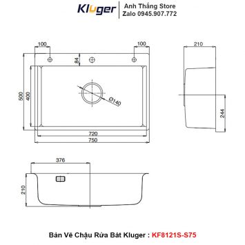 Chậu Rửa Bát Kluger KF8121S-S75