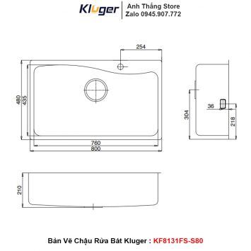 Chậu Rửa Bát Kluger KF8131FS-S80
