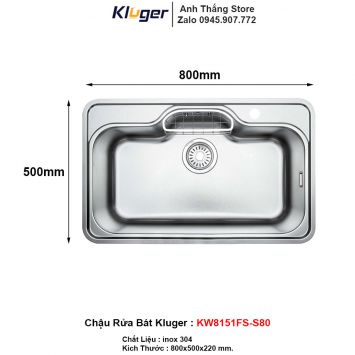 Chậu Rửa Bát Kluger KW8151FS-S80