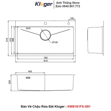 Chậu Rửa Bát Kluger KW8181FS-S81