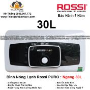 Bình Nóng Lạnh Rossi PURO Ngang 30L