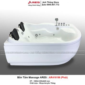Bồn Tắm Massage Ares AR4181M-Phải