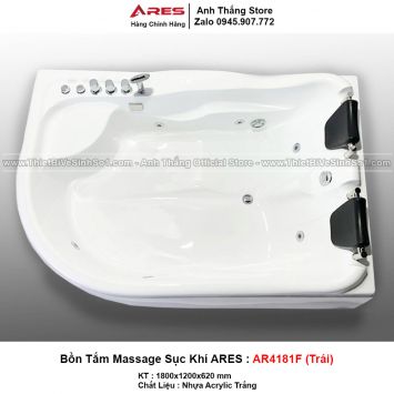 Bồn Tắm Massage Sục Khí Ares AR4181F-Trái