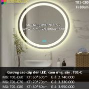 Gương Cảm Ứng Đèn LED Tròn T01-C
