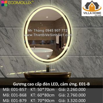 Gương Cảm Ứng Đèn LED Elip E01-B