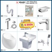 Combo Trọn Bộ Phòng Tắm Thiết Bị Vệ Sinh KRCB12